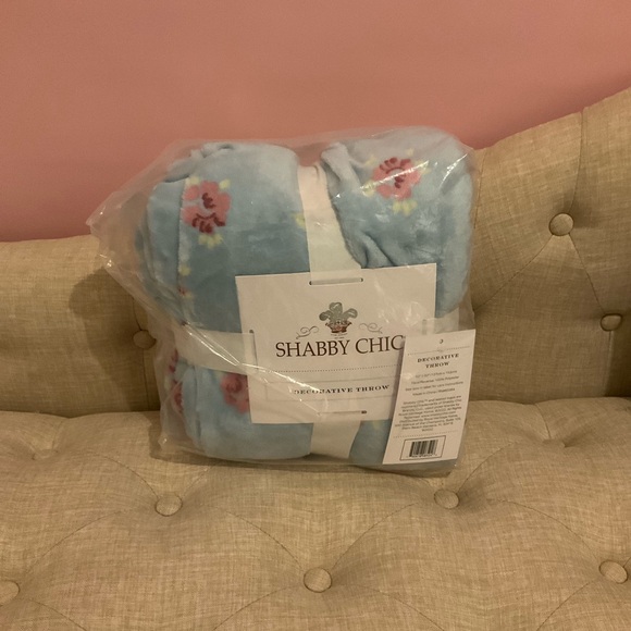 Shabby Chic Other - Shabby Chic Blue Floral Throw Blanket